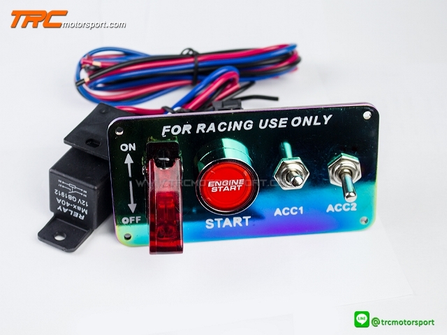 U สวิทช์สตาร์ทชุด F-1 RACING แบบมี 4 สวิทช์ สีไทเทเทียม